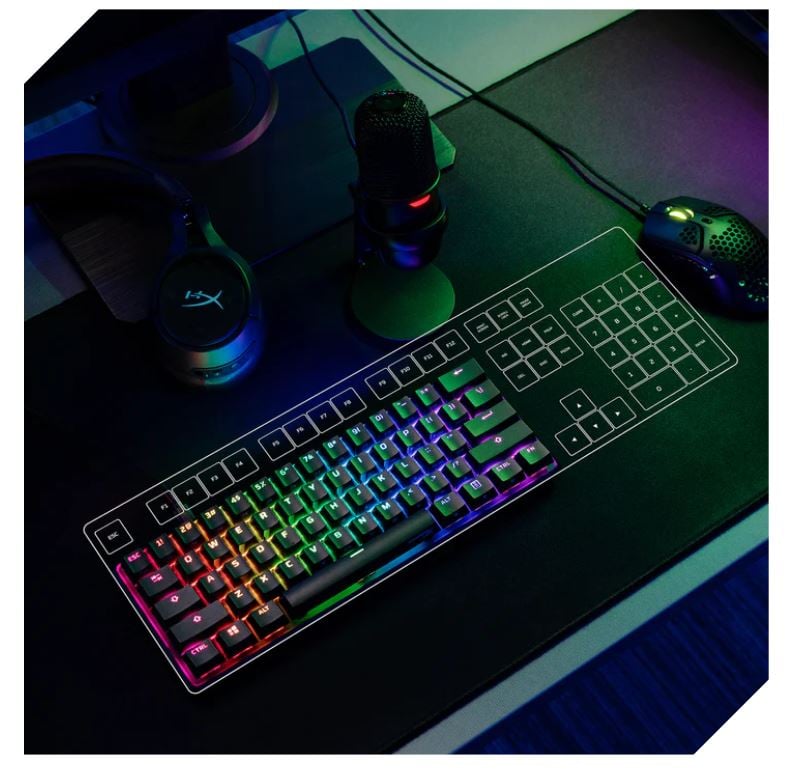 HyperX Alloy Origins 60 - Mechanical Gaming Keyboard - Ultra Compact 60%  Form Factor - Linear Red Switch - Double Shot PBT Keycaps - RGB LED Backlit  - 